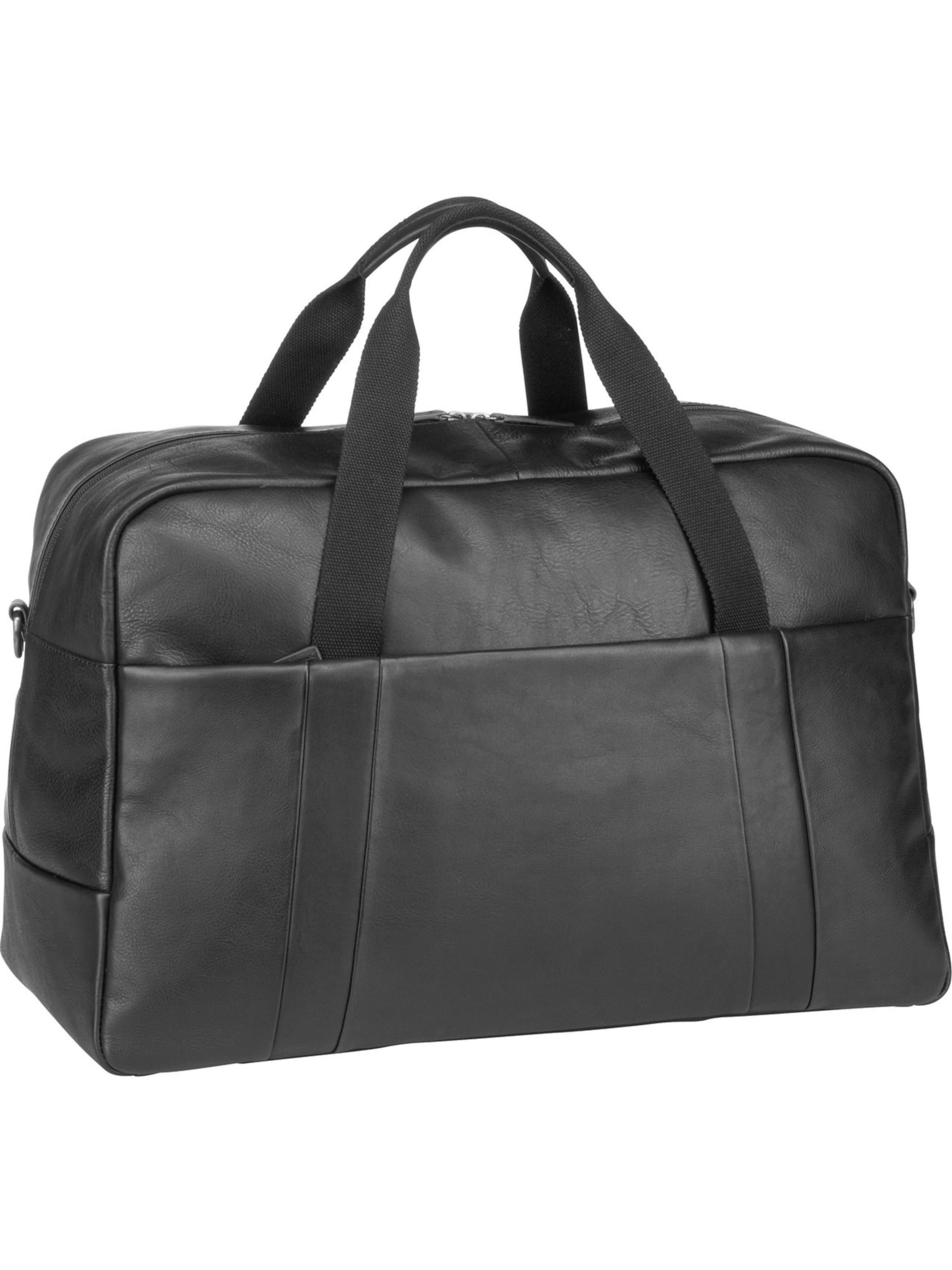 LEONHARD HEYDEN Weekend bag 'Hamburg ' in Black: front