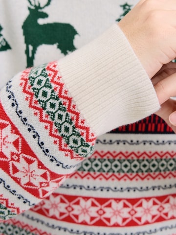 JACK & JONES Tröja 'JJXMAS NOEL' i grön