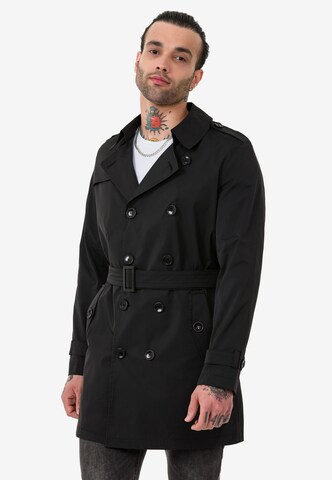 Redbridge Between-Seasons Coat in Black: front