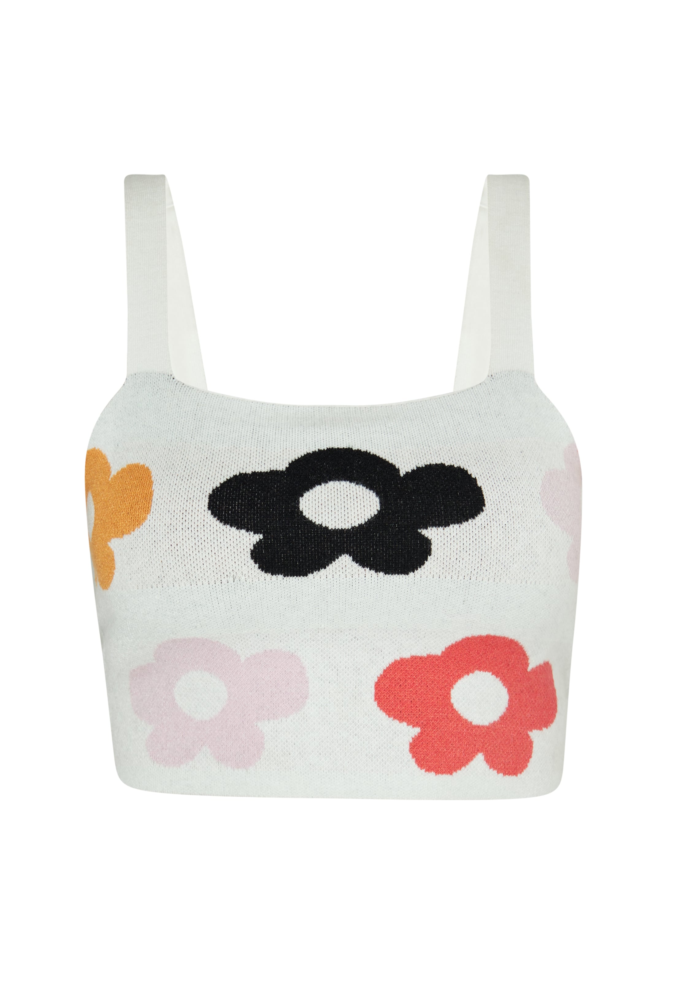 balta swirly Palaidinė be rankovių: priekis