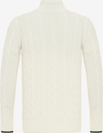 DENIM CULTURE Pullover 'Joey' in Weiß