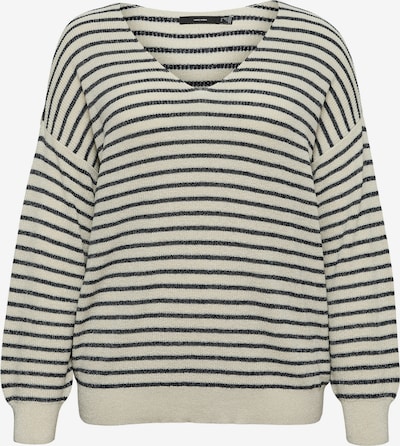 Vero Moda Curve Pulover 'VMCNew Lexsun' u ecru/prljavo bijela / crna, Pregled proizvoda
