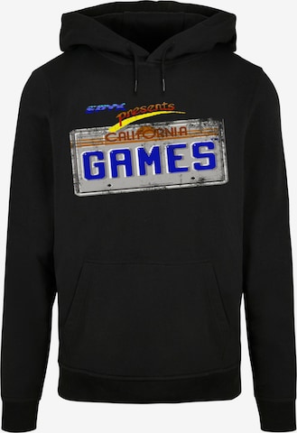 F4NT4STIC Sweatshirt 'Retro Gaming California Games Plate' in Zwart: voorkant