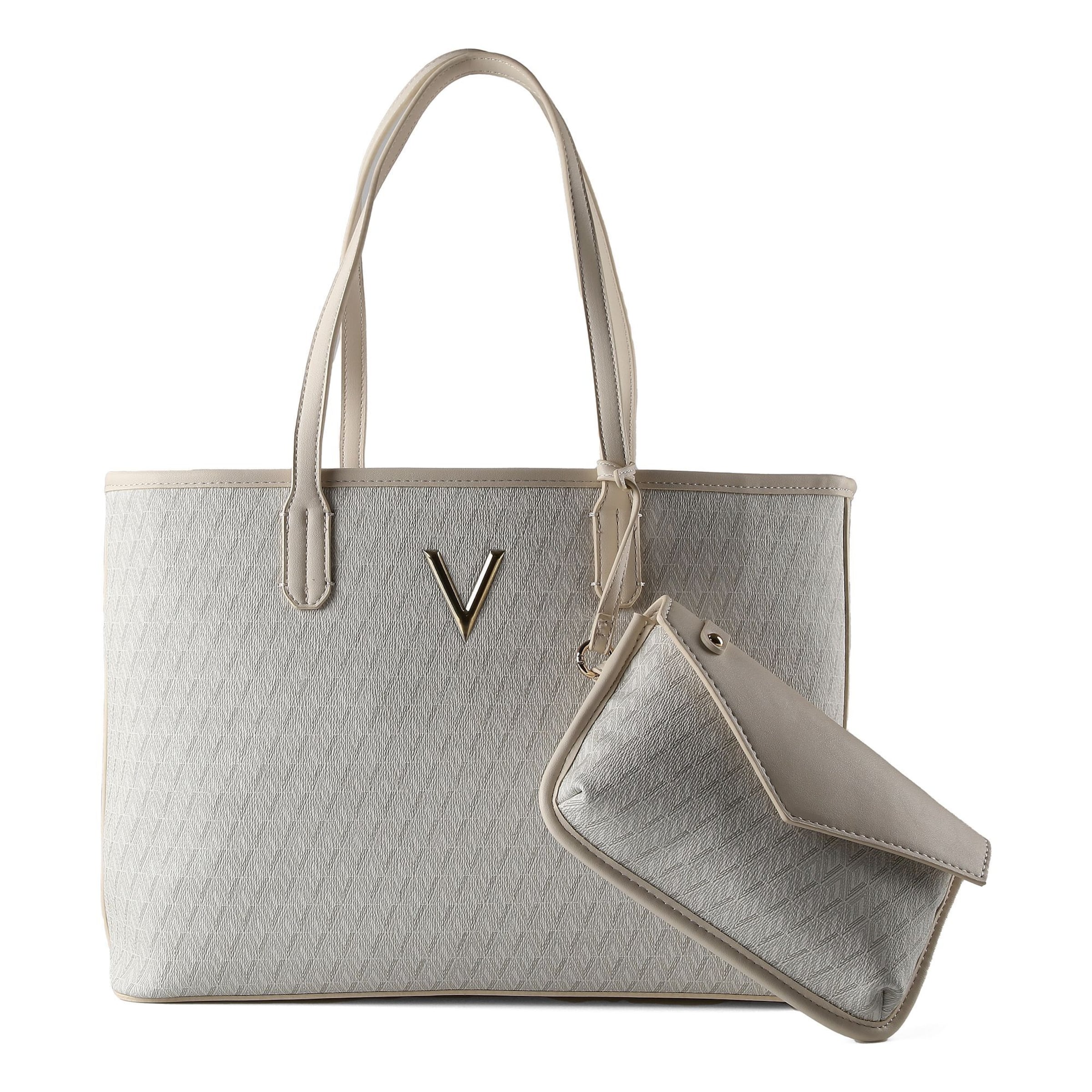 VALENTINO Shopper 'Queen Re' in de kleur Beige / Grijs, Productweergave