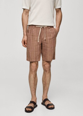 MANGO MAN Regular Pants 'Domenico' in Brown