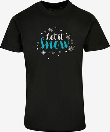 Maglietta 'Let It Snow' di Merchcode in nero: frontale