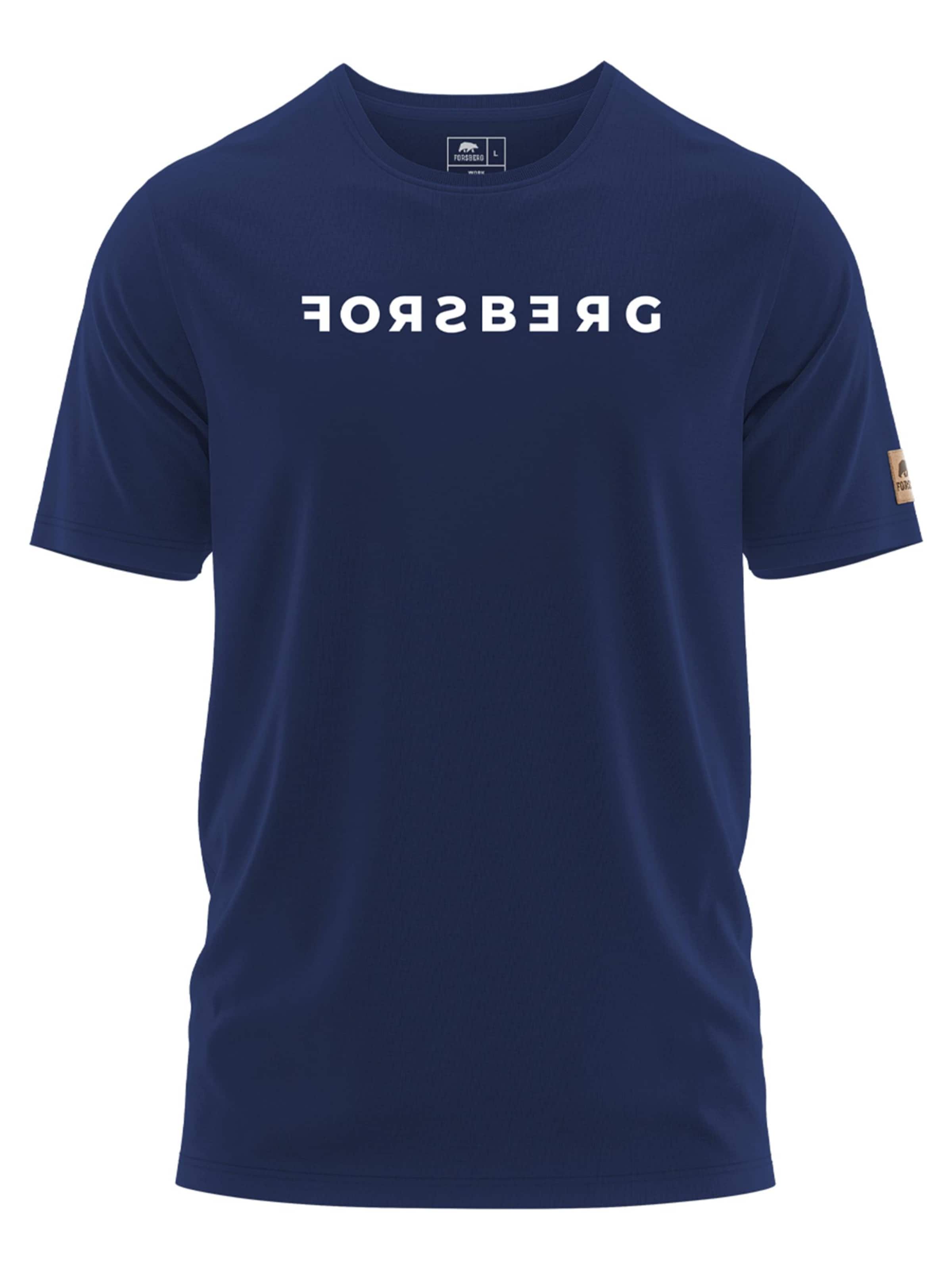 FORSBERG Shirt 'Typography T-Shirt' in Blue: front