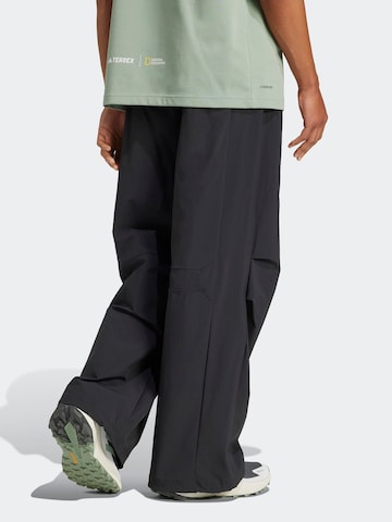 ADIDAS TERREX Loosefit Outdoorbroek 'National Geographic' in Zwart