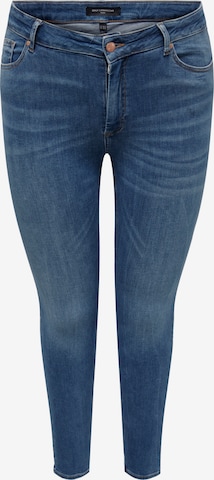 ONLY Carmakoma Skinny Jeans 'Willy' in Blauw: voorkant