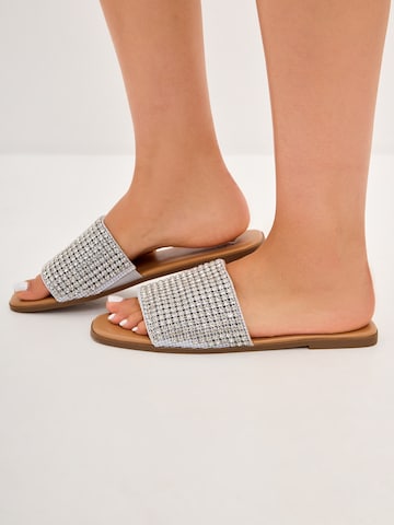 CESARE GASPARI Mules in Silver
