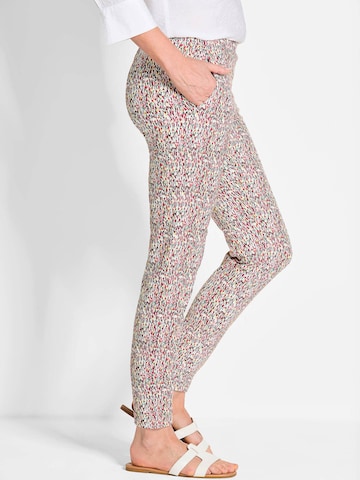 Coupe slim Pantalon 'Louisa' Goldner en blanc