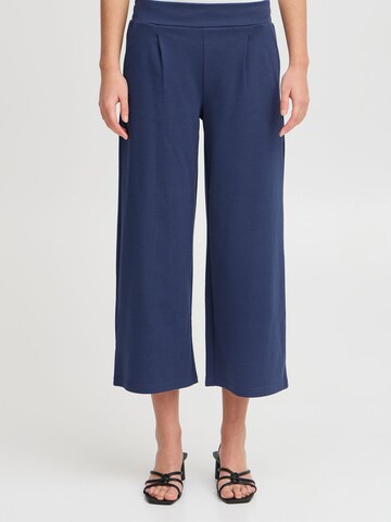 Wide leg Pantaloni con pieghe 'Kate' di ICHI in blu: frontale