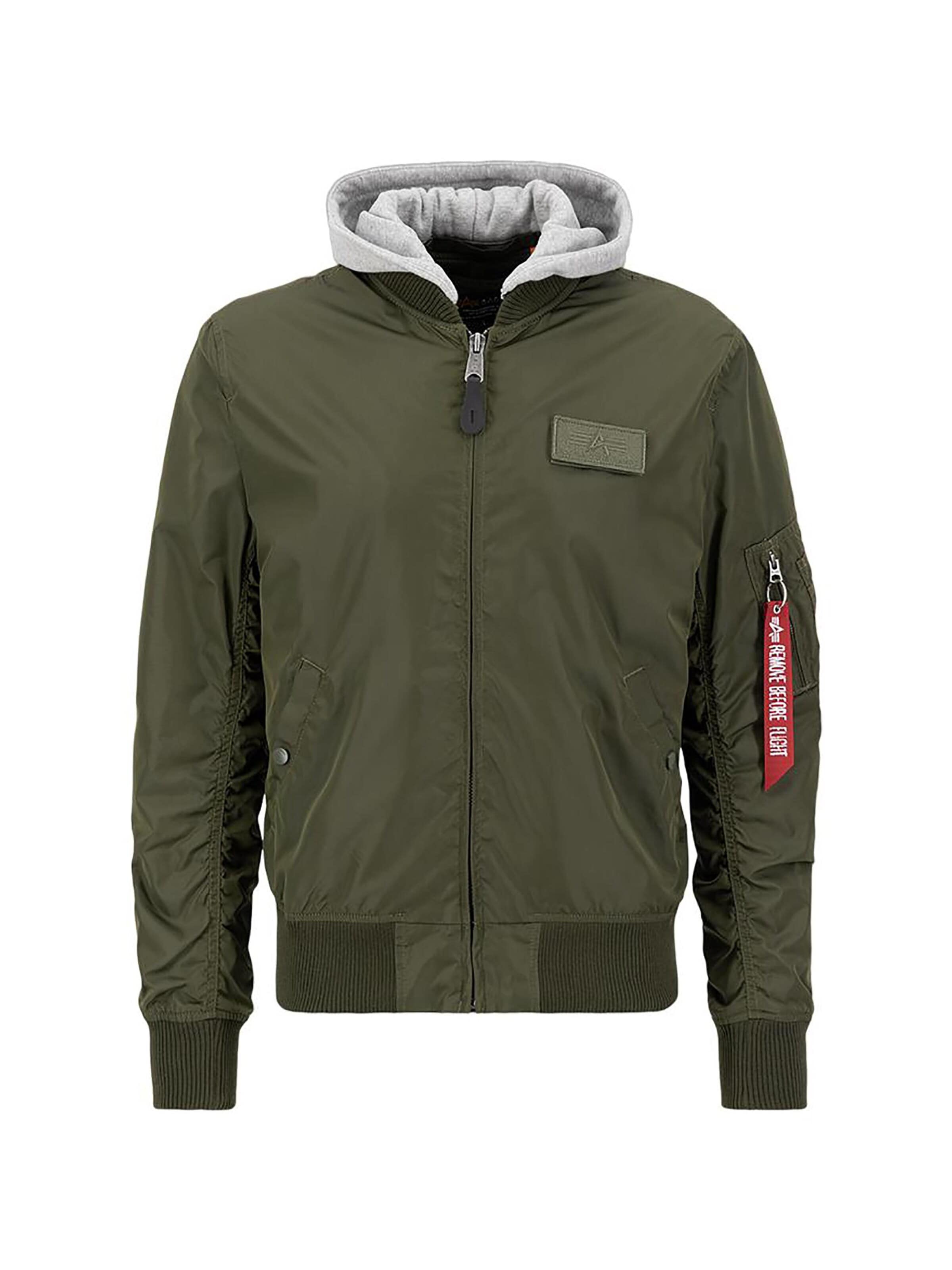 ALPHA INDUSTRIES Between-Season Jacket 'MA-1 TT' in Green: front