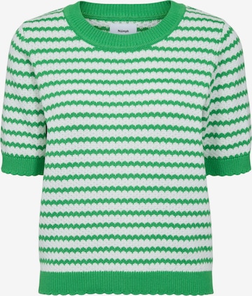 NÜMPH 3/4 Ärmel-Strickpullover 'NUMARI PULLOVER' in Grün: Vorderseite