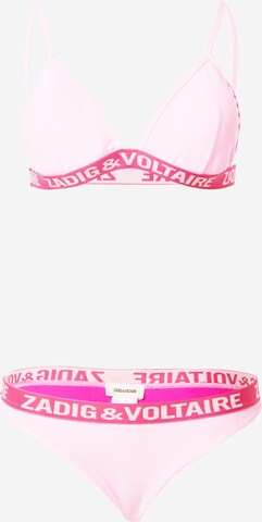 Zadig & Voltaire Trojúhelníková Bikiny – pink: přední strana