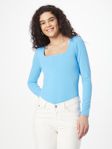 Abercrombie & Fitch Shirt body in Blauw: voorkant