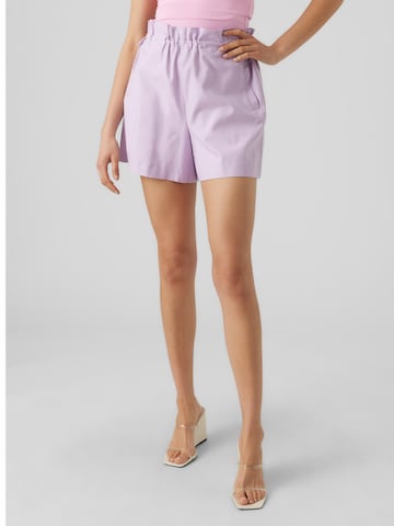 VERO MODA Regular Trousers 'Kimmie Liba' in Purple: front