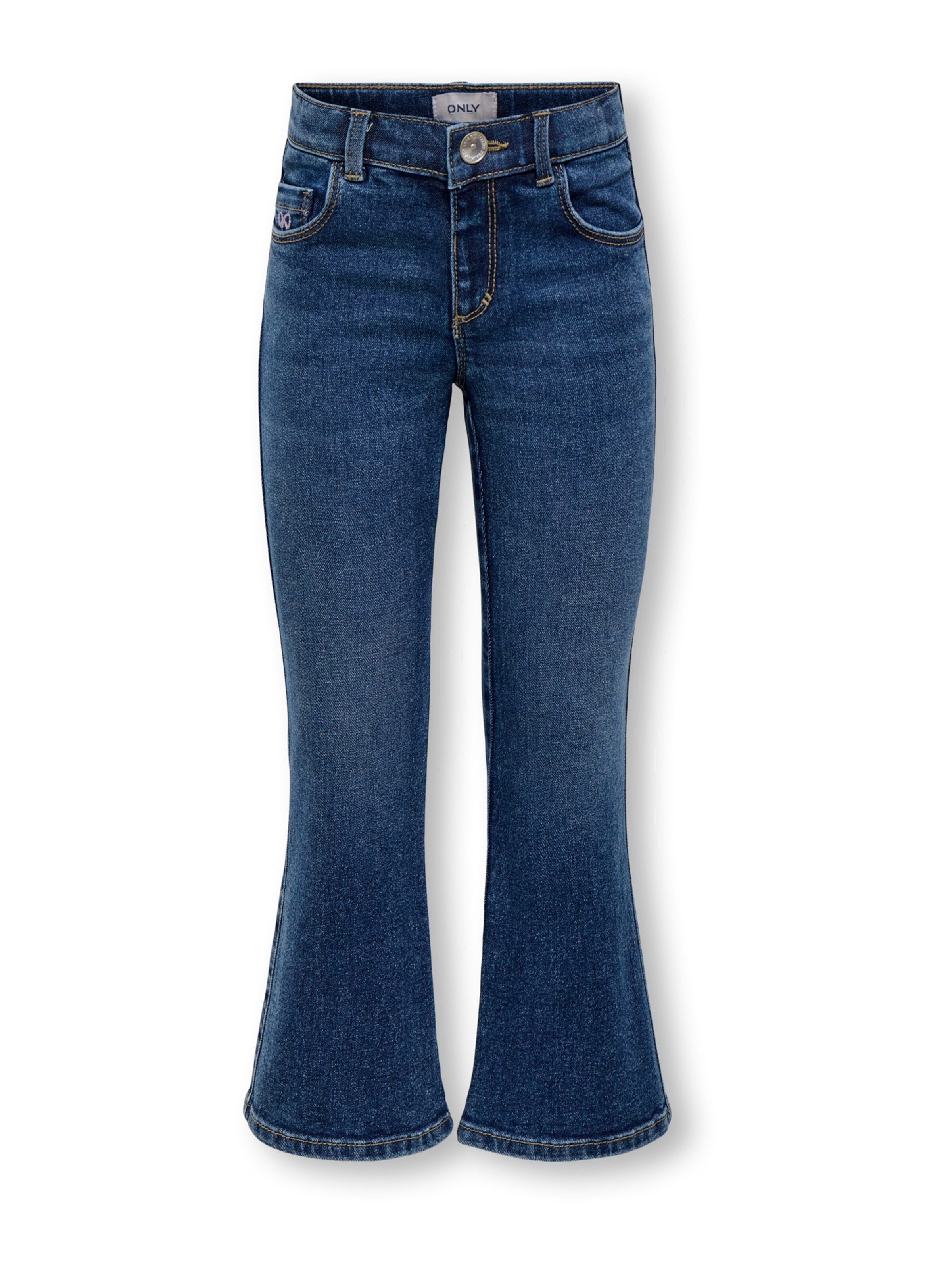 Only Mini Flared Jeans 'KMGBLAIR BOW' in Blau: Vorderseite