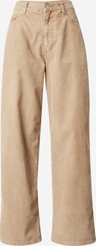 smėlio WEEKDAY Laisvas Kelnės 'Astro': priekis