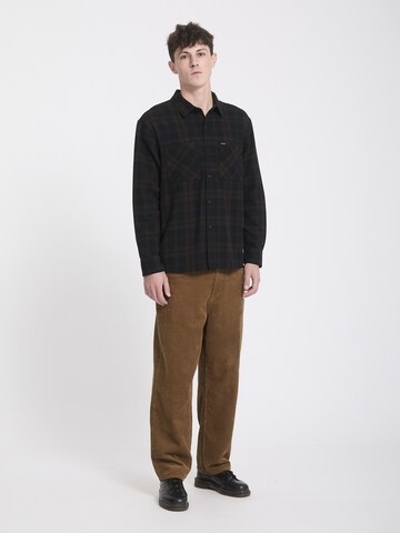Volcom Comfort fit Button Up Shirt 'Hunkstone' in Brown