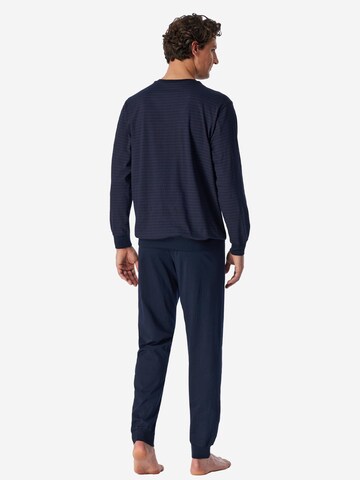 SCHIESSER Pajamas long 'Comfort Essentials' in Blue