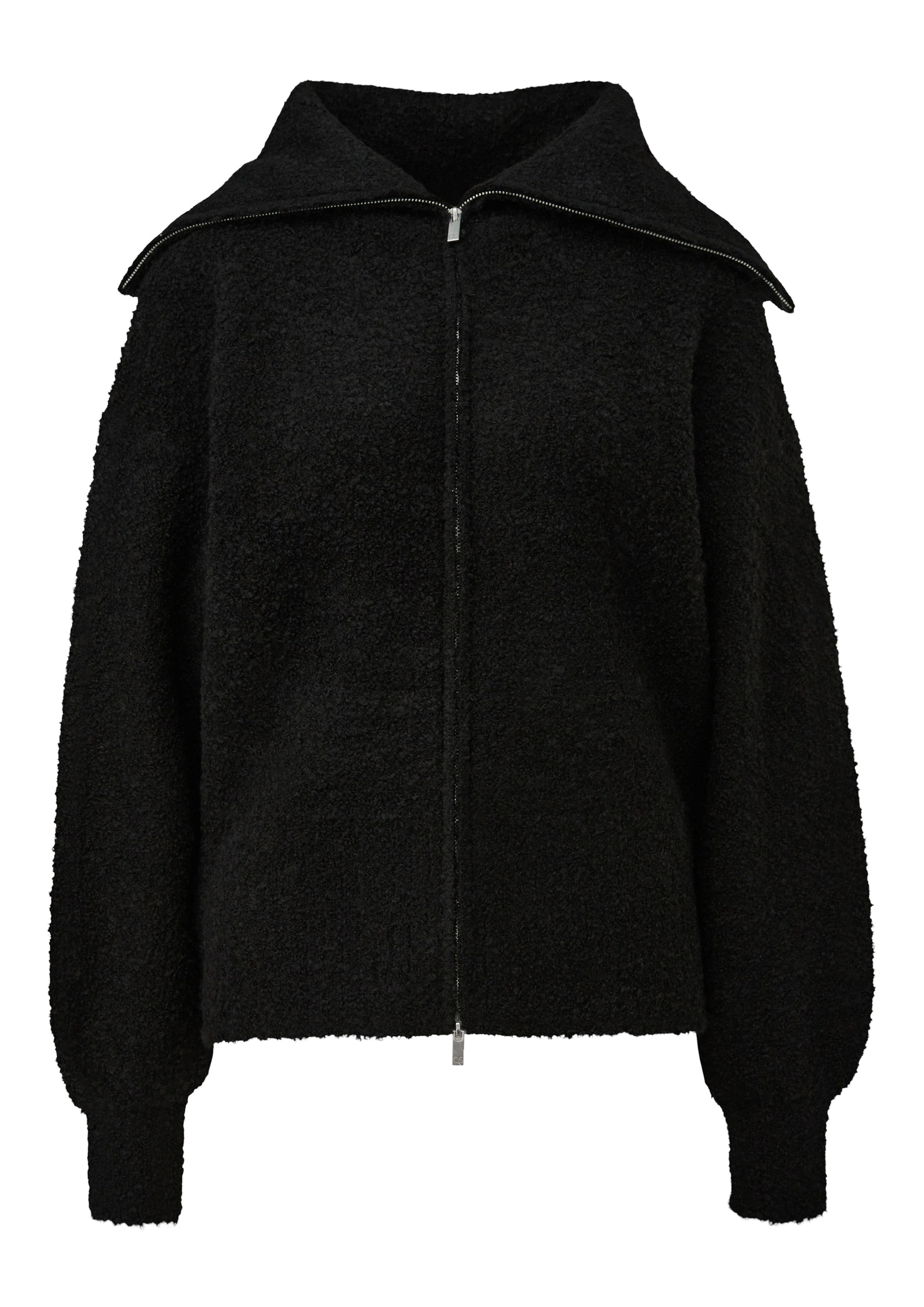 QS Strickjacke in Schwarz: Vorderseite