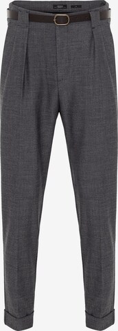 Antioch Regular Pleat-Front Pants in Grey: front