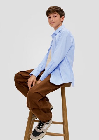 s.Oliver Slim Fit Hemd in Blau: Vorderseite