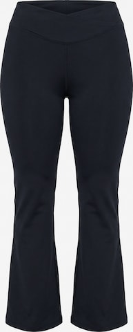 Ulla Popken Flared Leggings in Black: front