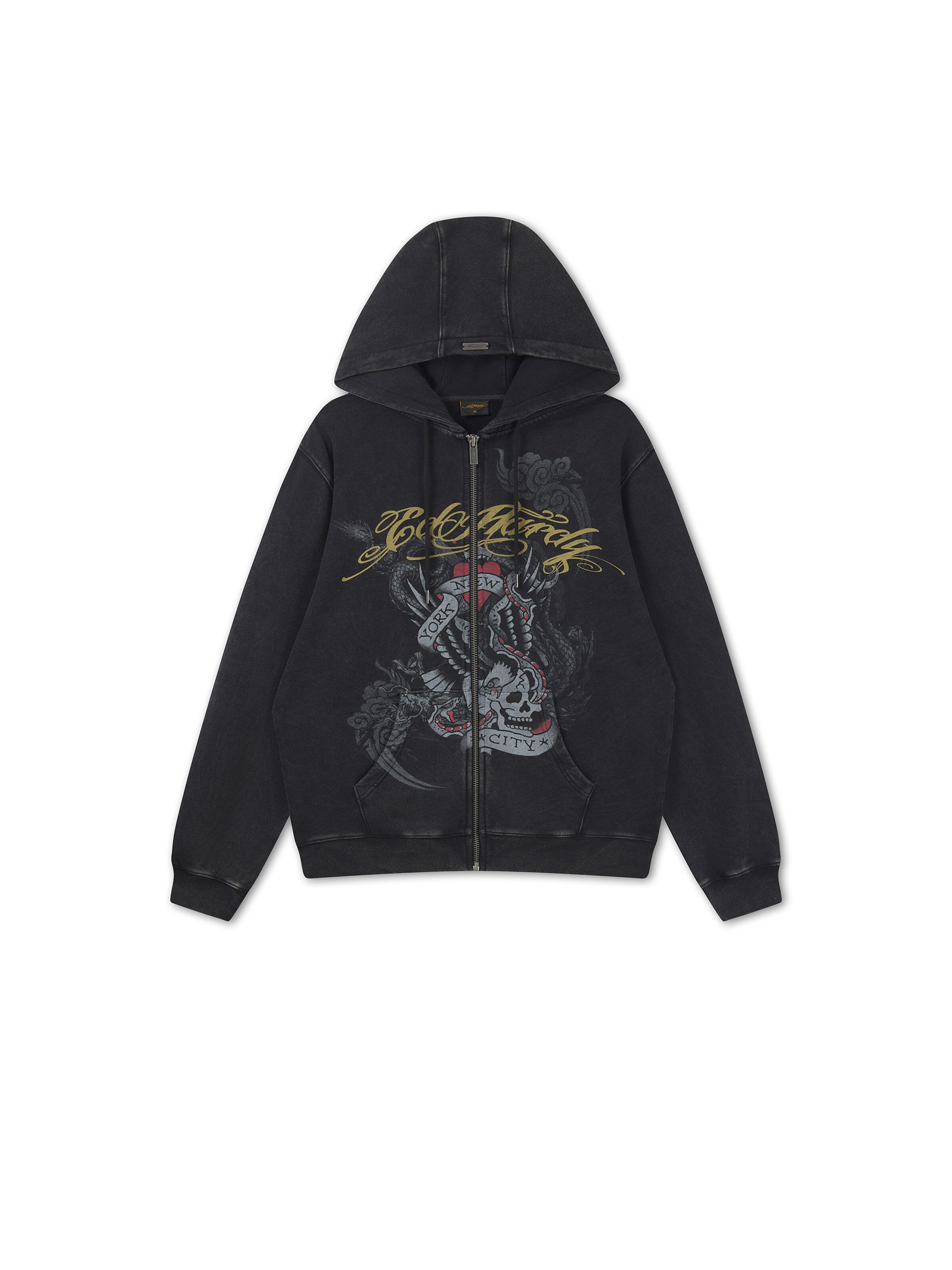 Veste de survêtement 'Storming New York' Ed Hardy en noir : devant