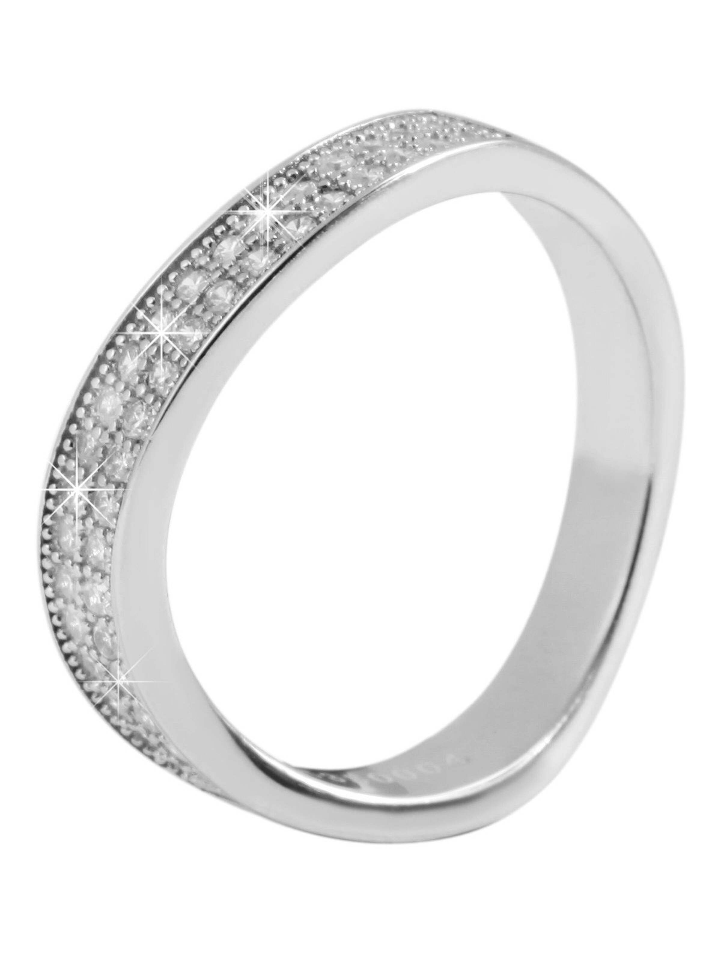 Akzent Ring '"Waldye" aus 925 Sterlingsilber, rhodiniert, langlebig' in Silver