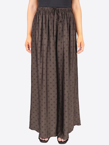 Wide Leg Pantalon 'Catarina' Seasons of April en marron : devant