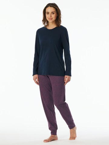 SCHIESSER Pyjama ' UNCOVER Nightwear ' in Blauw
