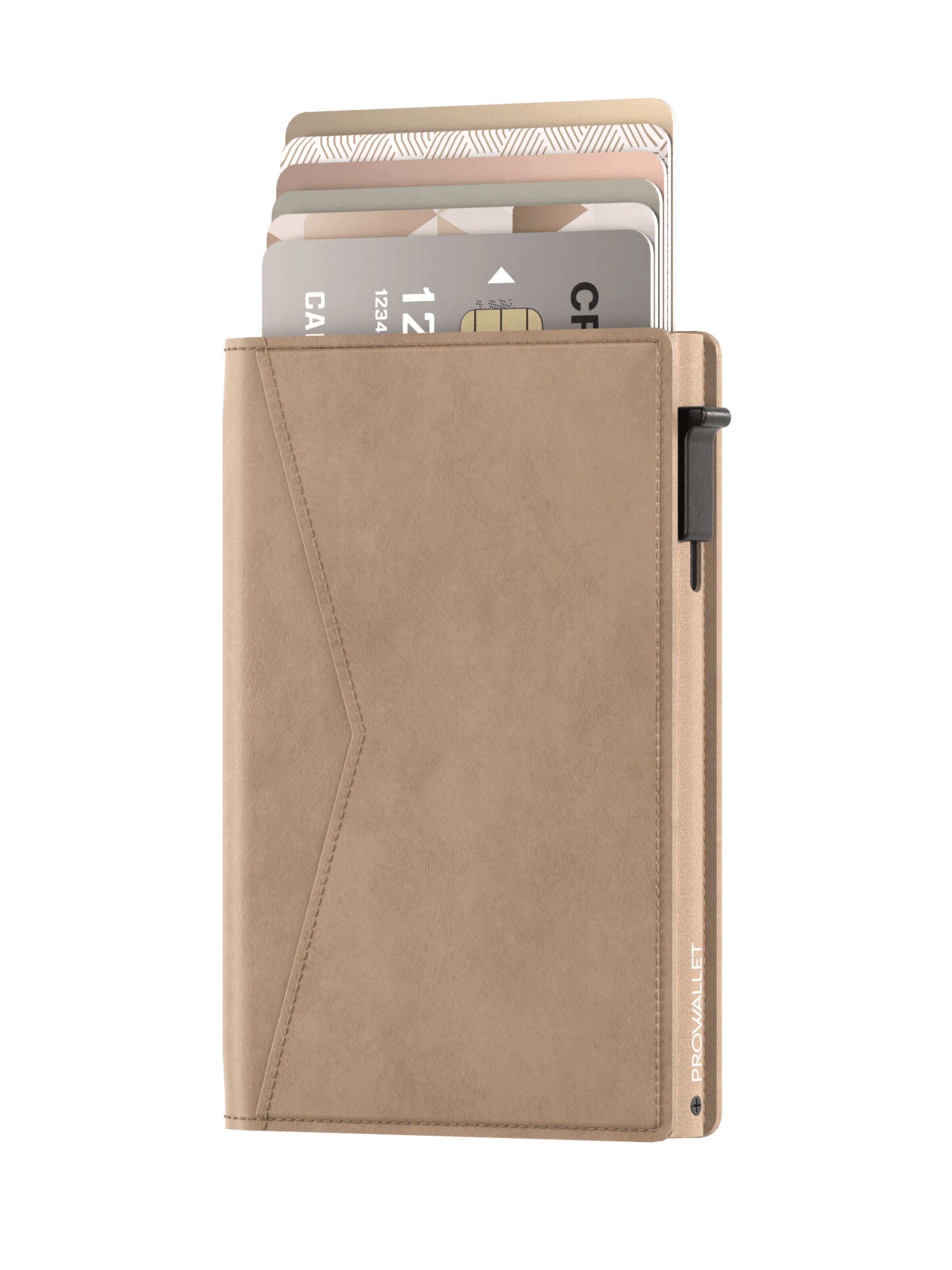 Prowallet Wallet 'Pasjeshouder Slim' in Beige: front