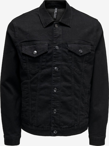Only & Sons Between-season jacket 'Coin' in Black: front