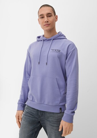 Sweat-shirt QS en violet : devant