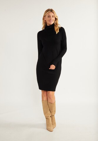 usha WHITE LABEL - Vestido de punto en negro