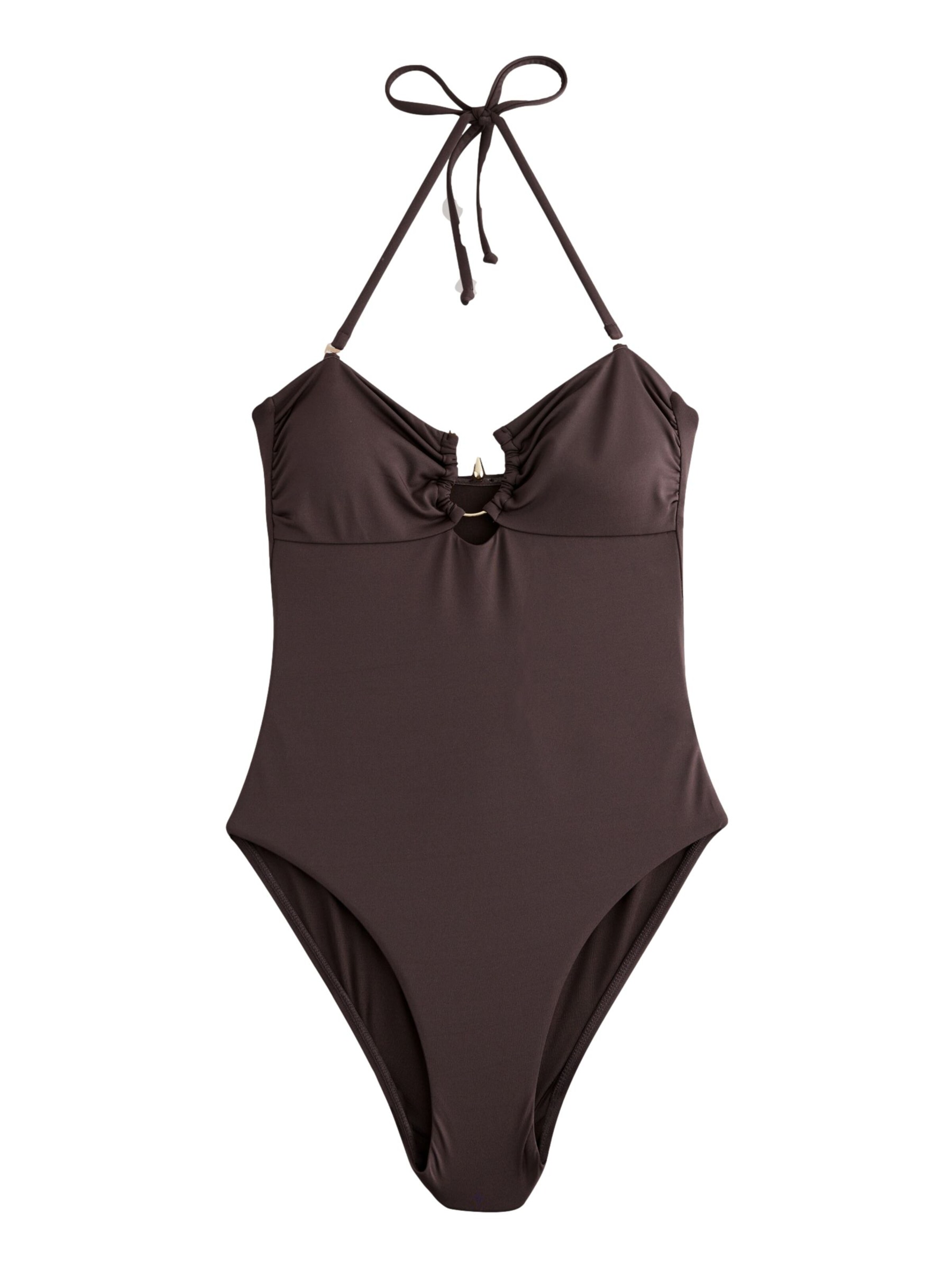 Next Bandeau Badpak in Bruin: voorkant