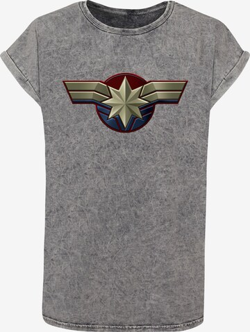ABSOLUTE CULT T-Shirt 'Captain Marvel' in Grau: predná strana