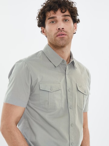 Threadbare Regular fit Button Up Shirt 'Furore' in Grey