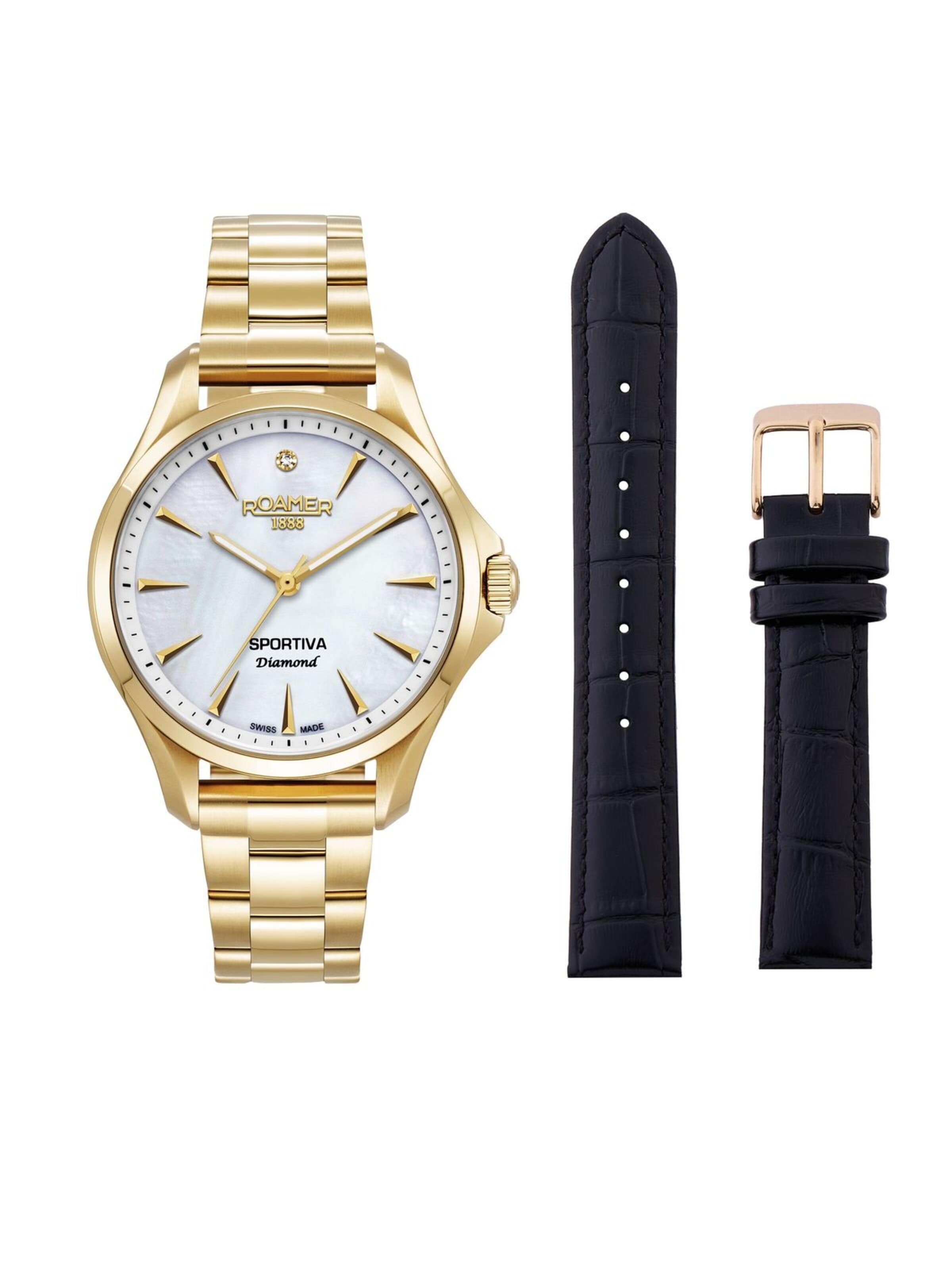 Montre à affichage analogique Roamer en blanc : devant