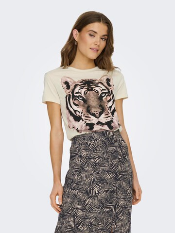 JDY T-Shirt 'MICHIGAN' in Beige: Vorderseite