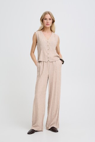 b.young Wide leg Broek 'BYFALAKKA' in Beige
