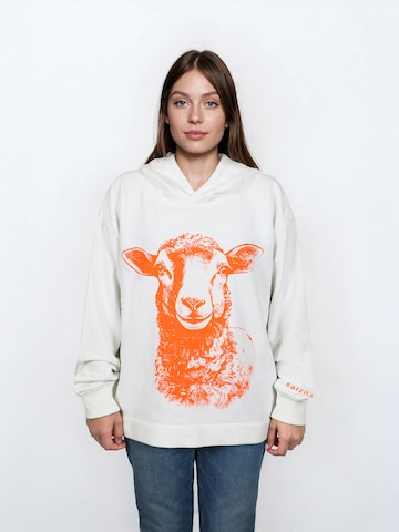 salzhaut Sweatshirt in Wit: voorkant
