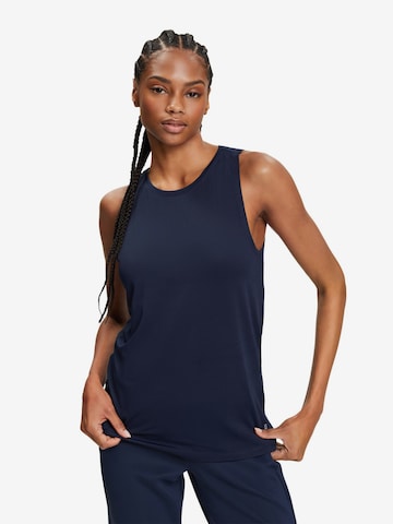 ESPRIT Sporttop in Blauw: voorkant