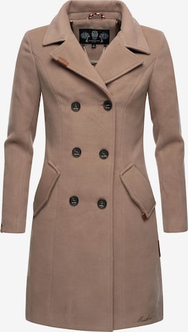 MARIKOO Between-Seasons Coat 'Nanakoo' in Beige: front