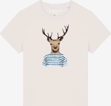 T-shirt ' Hirsch ' Watapparel en blanc : devant
