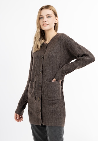 Cardigan 'Zitha' DreiMaster Vintage en marron : devant