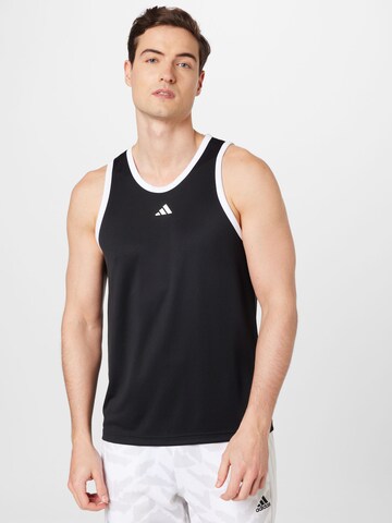 ADIDAS PERFORMANCE - Camiseta funcional en negro: frente