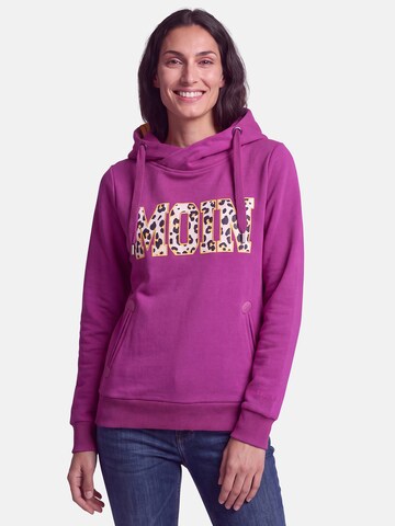salzhaut Sweatshirt 'Sünn - Moin' in Lila: voorkant